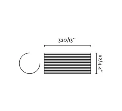 Applique*Faro Applique murale, Trama 2L, plâtre , Ø11,2cm, H32cm - blanc