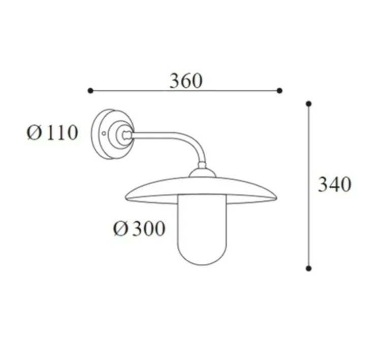 Applique murale, Trasimeno 1345, cuivre laiton vieilli, IP44, Ø30cm, H34cm - Moretti Luce