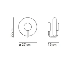 Applique*KDLN Applique murale, Tratto, , LED, dim, 2700K, 1450 lm, L27cm, H29cm - laiton