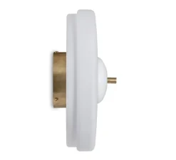 Applique murale, Trave, laiton, marbre carrara, Ø30cm, H12cm - Bert Frank