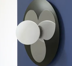 Applique murale, Trèfle, argent, Ø40cm, H17cm - Magic Circus