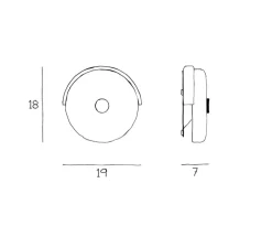 Applique murale, Trip, bordeaux, blanc, LED, 2700K, 160 lm, L19cm, H18cm - Design by us
