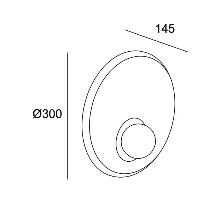 Applique*LEDS C4 Applique murale, Trip simple, , Ø30cm, P14,5cm - blanc