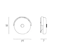 Applique*Design by us Applique murale, Trip, , LED, 2700K, 160 lm, L19cm, H18cm - vert mousse, ambre