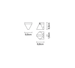 Applique*Fabbian Applique murale, Tripla F41, , LED, Ø9,8cm, H9,3cm - anthracite