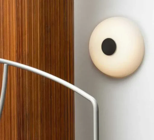 Applique murale, Tropico Piccola, noir, LED, 3000K, 2200lm, Ø24cm, H7,3cm - Fontanaarte