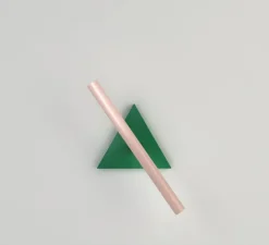 Applique murale, Tube and Triangle Concept D, vert et rose, LED, 2700K, lm, L40cm, H18cm - Atelier Areti