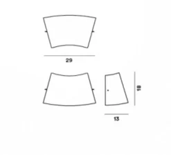 Applique*Foscarini Applique murale, Tutu, , L29cm, H18cm - verre soufflé, blanc