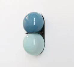 Applique*SkLO Studio Applique murale, Twin 1.0, , Ø15cm, H28cm - Bleu, noir oxydé