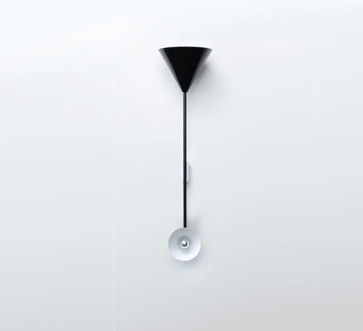 Applique murale, Two cones, noir, L11,5cm, H125,5cm - Atelier Areti