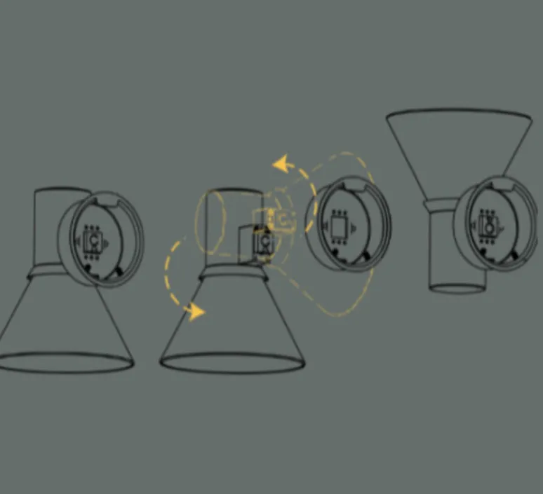 Applique*Anglepoise Applique murale, Type 80 glass W4, blanc & noir, Ø15cm, H16cm - blanc & noir