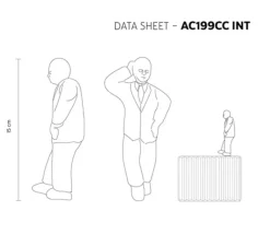 Applique*Karman Applique murale, Umarell, avec personnage adossé, , LED, 2700K, 1282 lm, L18cm, H28cm - blanc mat