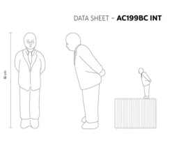 Applique*Karman Applique murale, Umarell, avec personnage debout, , LED, 2700K, 1282 lm, L18cm, H28cm - blanc mat