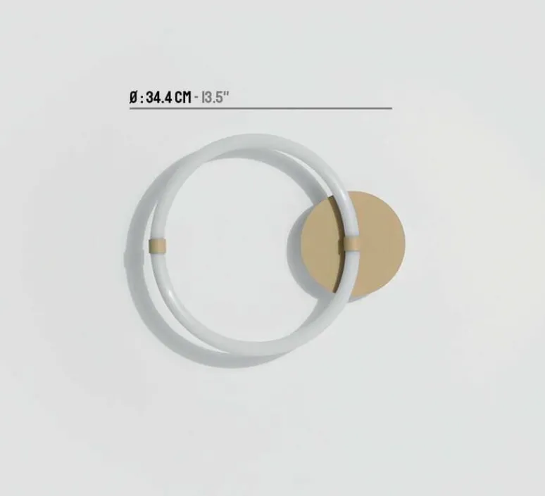 Applique*Petite Friture Applique murale, Unseen, applique O, LED, dim, 2700K, 660 lm, Ø34,4cm, H7cm -