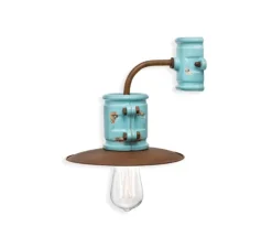 Applique murale, Urban C1524, bleu vintage, L25cm, H25cm - Ferroluce