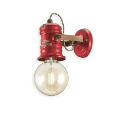 Applique*Ferroluce Applique murale, Urban C1843, , L13cm, H14cm - rouge vintage