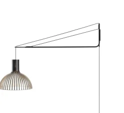 Applique*Secto Design Applique murale, Varsi, , Victo , Ø56cm, L130 à 170cm - noir