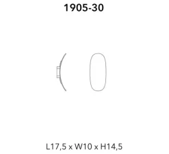 Applique*Penta Applique murale, Vela, , LED, dim, 2700K, 1500 lm, L17,5cm, H40,5cm - blanc