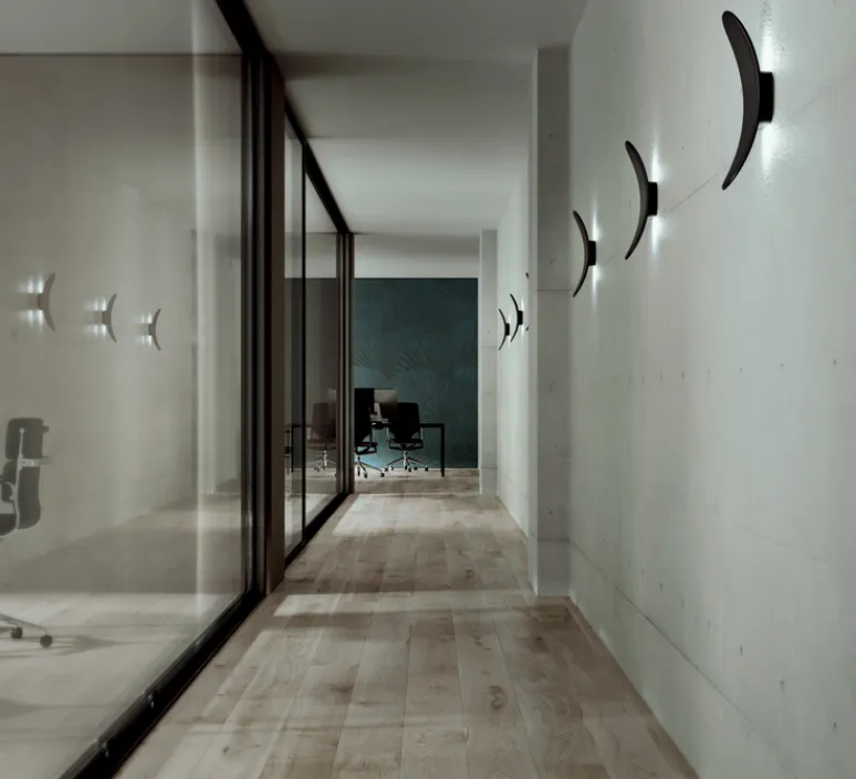 Applique*Penta Applique murale, Vela, , LED, dim, 2700K, 1500 lm, L17,5cm, H40,5cm - noir