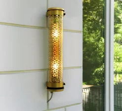 Applique*Sammode Applique murale, Vendôme Mini, , IP65, L12,3cm, H51,9cm - laiton