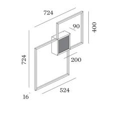 Applique*Wever&Ducré Applique murale, Venn 1.0 phase-cut dim, , LED, 3000K, 2250lm, L72,4cm, H9cm - Wever & Ducré blanc