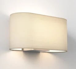 Applique murale, Venn, avec abat-jour Stadium 160, nickel mat, mastic, L31,5cm, H16cm - Astro