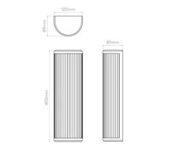 Applique*Astro Applique murale, Versailles 400, , LED, IP44, dim, 3000K, 658 lm, L12,5cm, H40cm - chrome poli