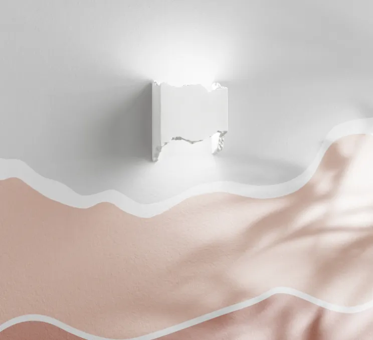 Applique murale, Vertbois, prêt à peindre, Lola, blanc, L14cm, H12cm - Nedgis