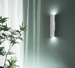 Applique*Nedgis Applique murale, Vertbois, prêt à peindre, Elisa,, Ø7cm, H35cm - blanc