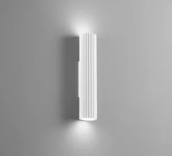 Applique*Nedgis Applique murale, Vertbois, prêt à peindre, Elisa,, Ø7cm, H35cm - blanc