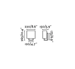 Applique murale, Vesper, marron, beige, L22cm, H26,5cm - Faro