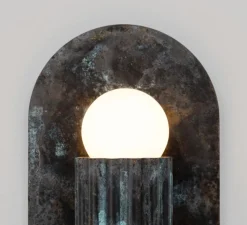 Applique murale, Vesta MD, vert-de-gris, L10,5cm, H38cm - Schwung