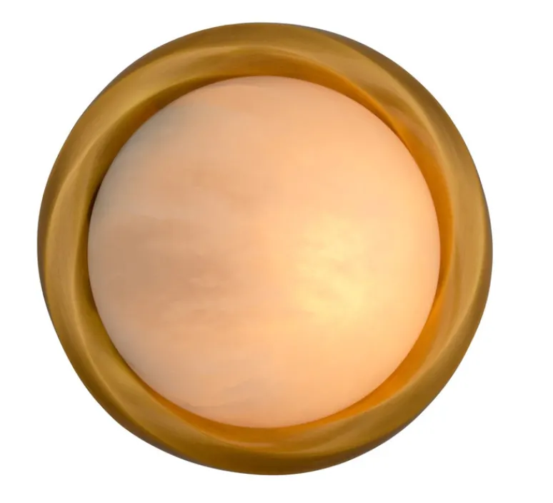 Applique*Eichholtz Applique murale, Vigo, , L22, 5cm, H22,5cm - laiton antique, albâtre