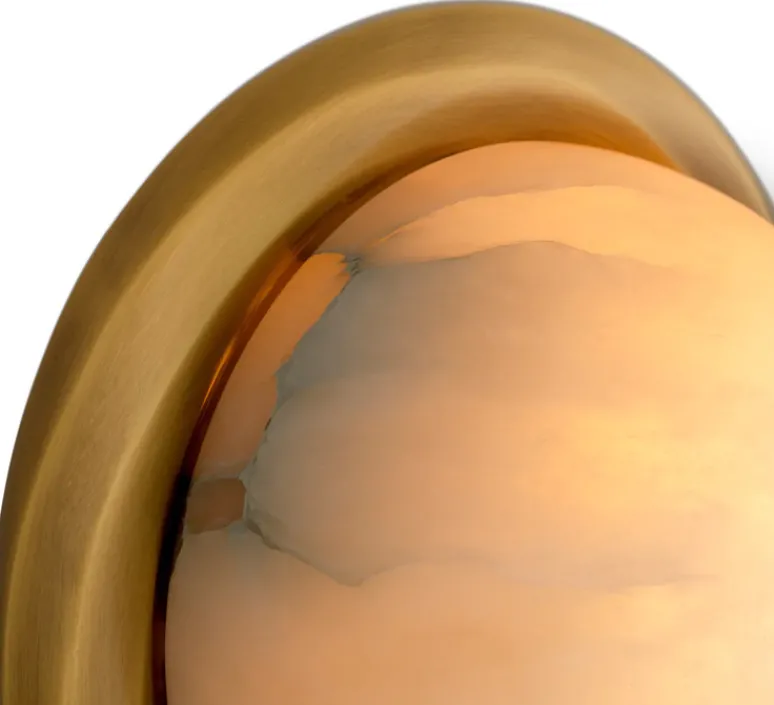 Applique*Eichholtz Applique murale, Vigo, , L22, 5cm, H22,5cm - laiton antique, albâtre