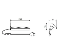 Applique*Belid Applique murale, Vippa, , L20,6cm, H7,8cm - blanc