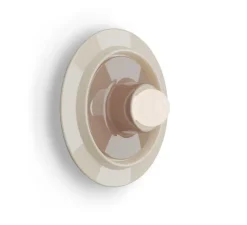 Applique murale, Voila, crème et gris sable, Ø28cm, H10cm - Ferroluce