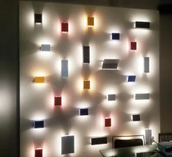 Applique*Nemo Lighting Applique murale, Volet Pivotant Simple, , LED, 3000K, 1000lm, L17cm, H13cm - Charlotte Perriand - bleu