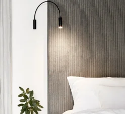 Applique*Estiluz Applique murale, Volta A-3531, , LED, 2700K, 665 lm, L62,3cm, H42,9cm - noir