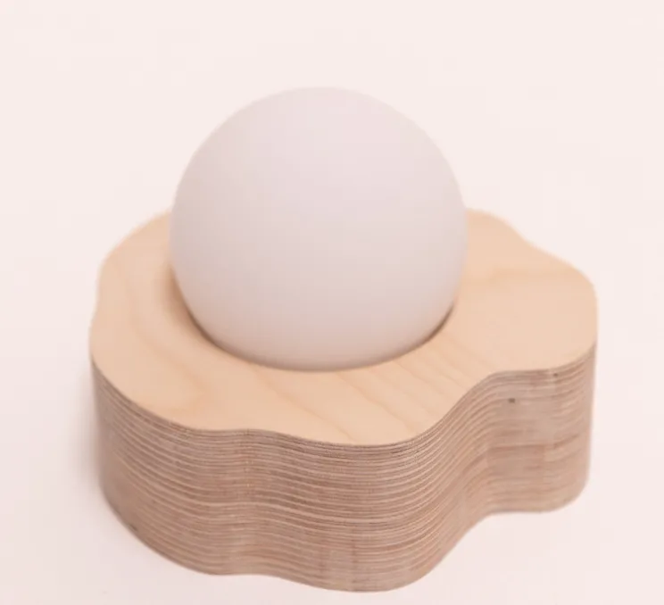 Applique murale, Volubilis S, bois naturel, L17cm, H17cm - Little Anana