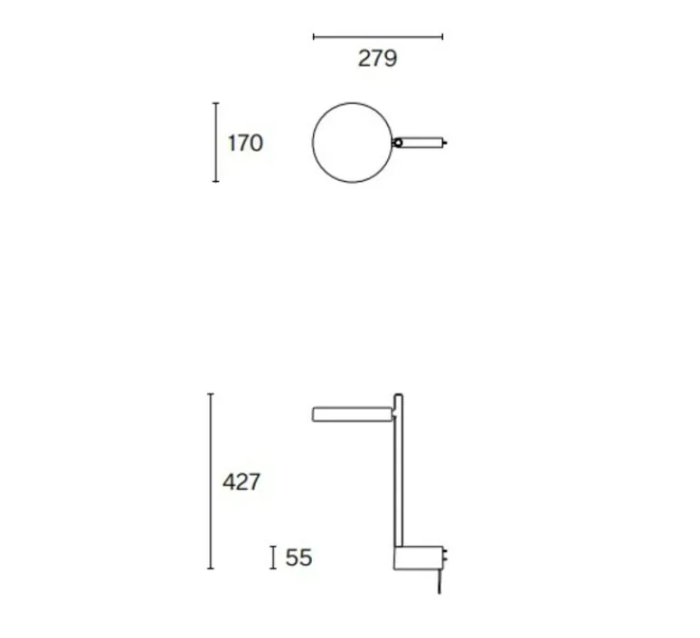 Applique*Wastberg Applique murale, w182 Pastille br 2, , LED, dim, 2700K, 690 lm, L27,9cm, H42,7cm - blanc