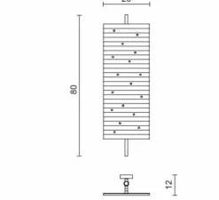 Applique murale, Wallie, Blanc, Laiton, L26cm, H80cm - Tato Italia