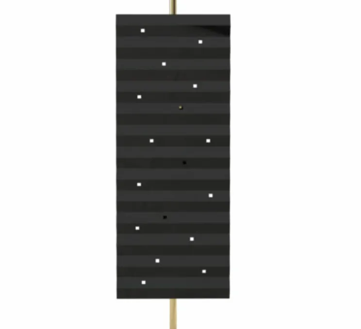 Applique murale, Wallie, Noir, Laiton, L26cm, H80cm - Tato Italia