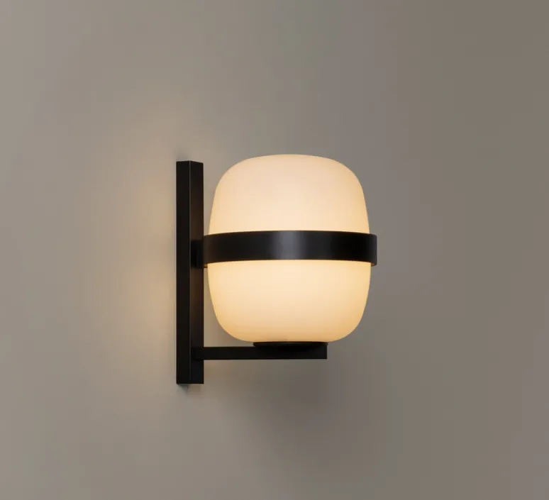 Applique*Santa & Cole Applique murale, Wally Cestita, , IP54, Ø22cm, H24cm - noir