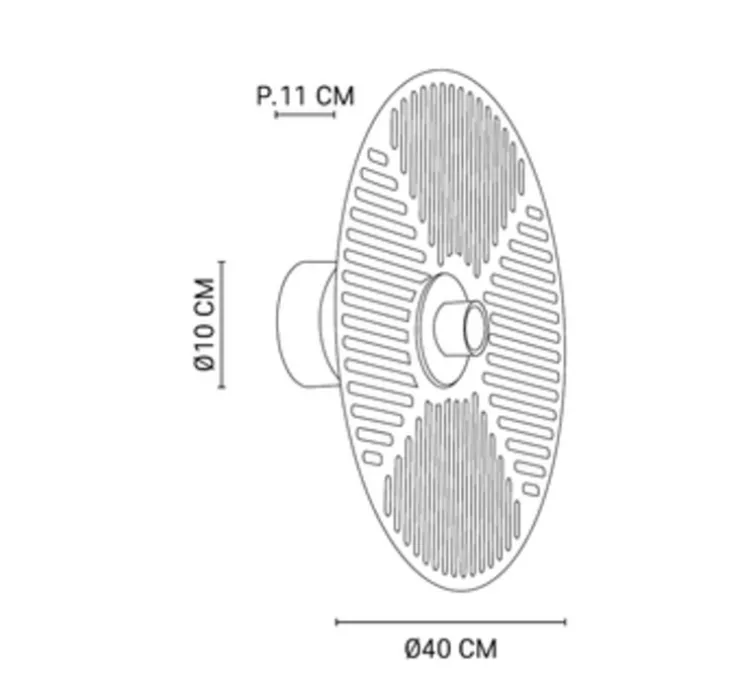 Applique murale, Waterlily, noir, Ø40cm, P11cm - Market Set