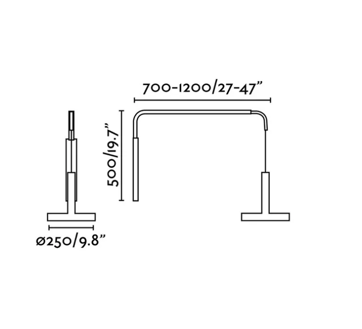 Applique murale, Whizz, extensible noir, or, H50cm, Ø25cm - FARO