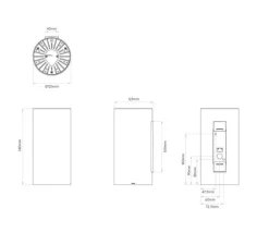 Applique*Astro Applique murale, Yuma 240, , LED, dim, 2700K, 410 lm, Ø12,3cm, H24cm - noir mat