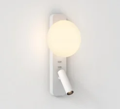 Applique murale, Zeppo Reader, blanc mat, L15cm, H34cm - Astro