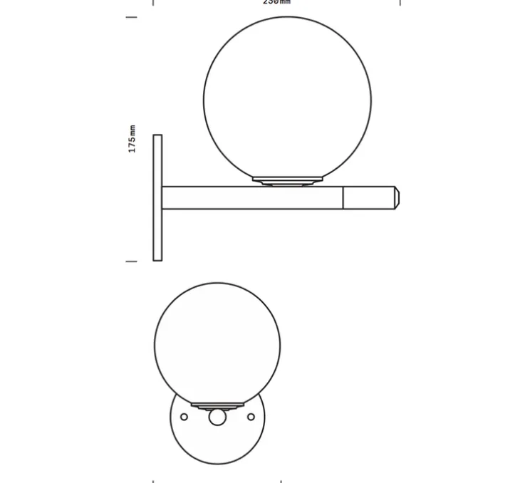 Applique murale, Zoé noir/laiton, noir et or, en saillie, L12cm, H17,5cm - Daniel Gallo