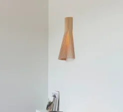 Applique murale,Secto 4230, câble+interrupteur, bouleau, 3000K, 470lm, H60cm, L30cm - Secto Design