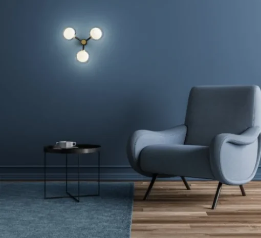 Applique*Tooy Applique, NABILA, 552.73, laiton, , Ø38cm, H14cm - noir et blanc